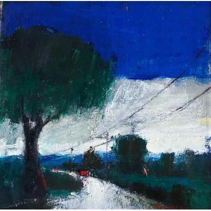 Painting Entre chien et loup by Fernando | Painting Figurative Oil Landscapes, Urban