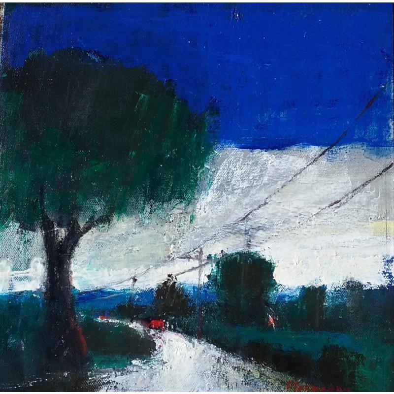 Painting Entre chien et loup by Fernando | Painting Figurative Landscapes Urban Oil