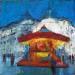 Painting Manége sur la place by Fernando | Painting Figurative Urban Oil
