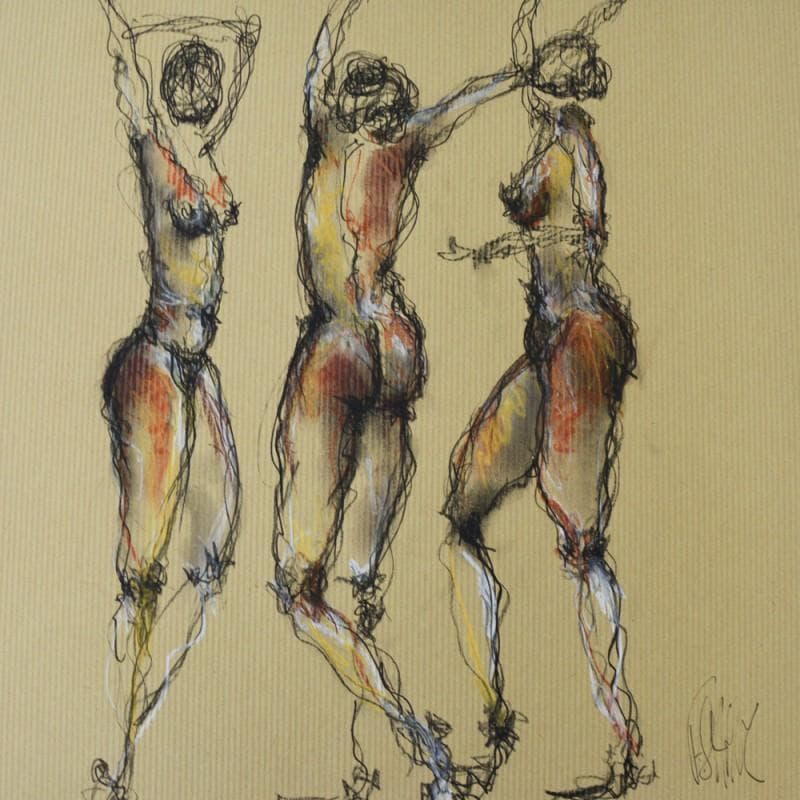 Painting Julie by Sahuc François | Painting Figurative Nude Acrylic