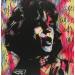 Peinture Mick Jagger par G.C.Popartist | Tableau Pop-art Icones Pop Graffiti Acrylique Collage