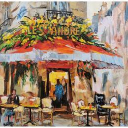 Peinture Bar St André par Novokhatska Olga | Tableau Figuratif Acrylique, Huile Urbain