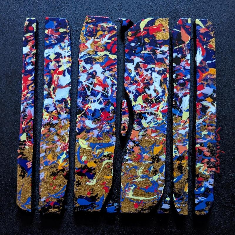 Painting bc7 impression or touche multi bleu rouge blanc by Langeron Luc | Painting Subject matter Wood Acrylic Resin