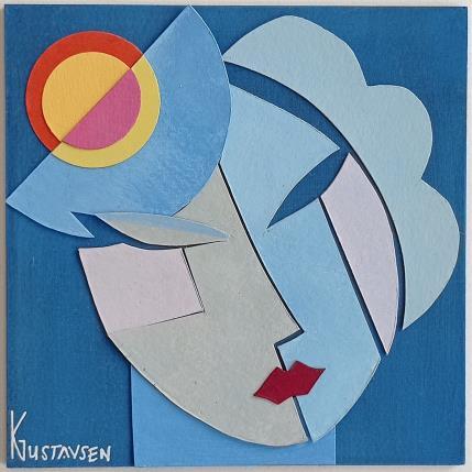 Pintura Romy por Gustavsen Karl | Pintura Figurativo Acrílico, Collage, Madera Retrato