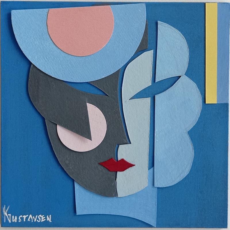 Painting Lola by Gustavsen Karl | Painting Figurative Portrait Acrylic Gluing