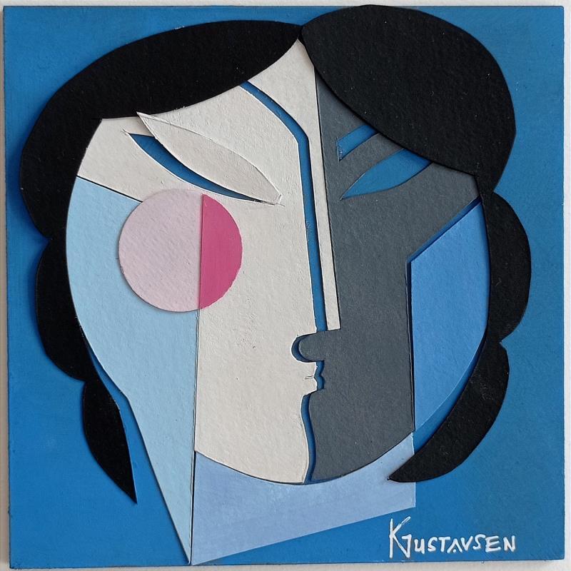 Painting Sofia by Gustavsen Karl | Painting Figurative Portrait Acrylic Gluing