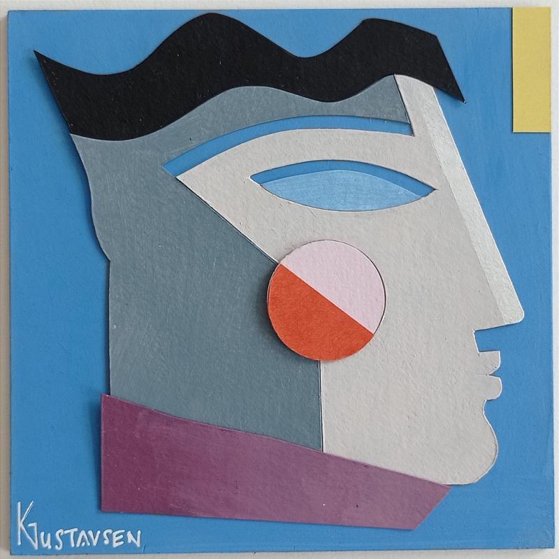 Painting Erick by Gustavsen Karl | Painting Figurative Portrait Acrylic Gluing