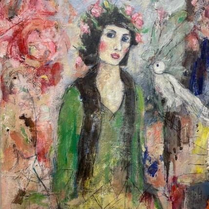 Peinture L'oiseau blanc par De Sousa Miguel | Tableau