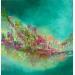 Peinture La ciudad verde par Levesque Emmanuelle | Tableau Figuratif Impressionnisme Urbain Huile