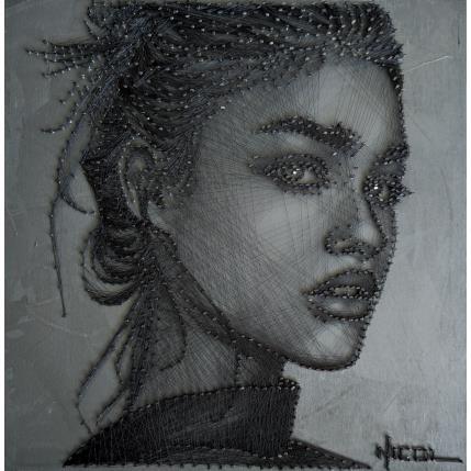 Peinture Annabelle  par Vacaru Nicoleta  | Tableau Figuratif Acrylique, Bois, Métal Portraits