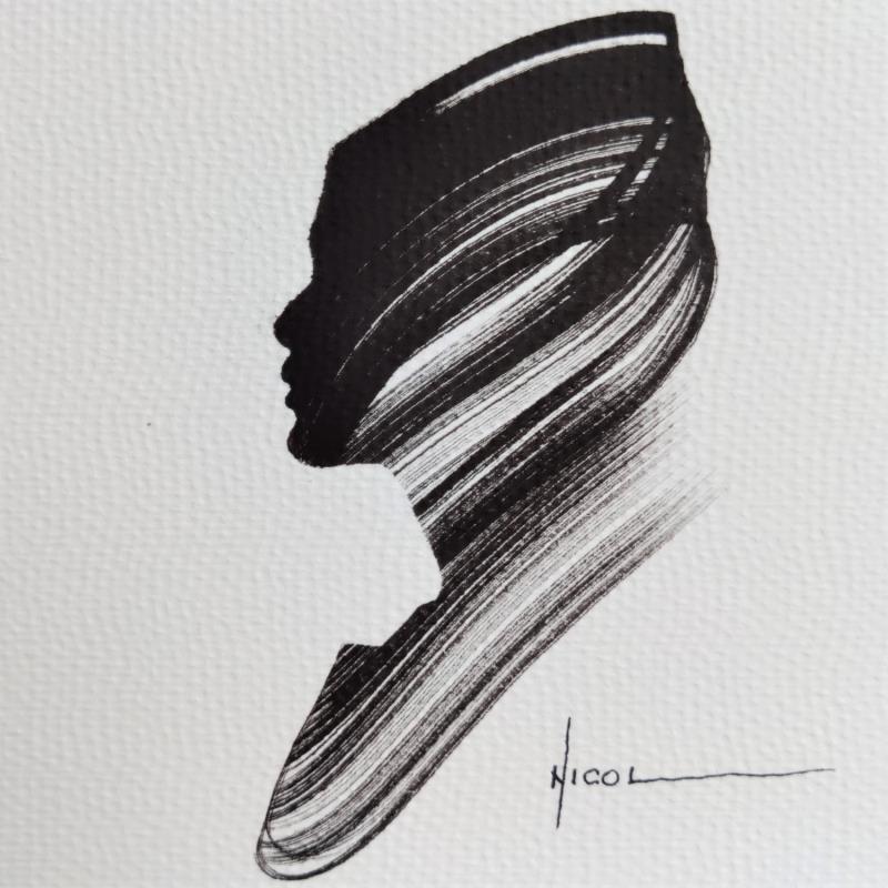 Painting Time XVIII by Nicol | Painting Figurative Portrait Ink