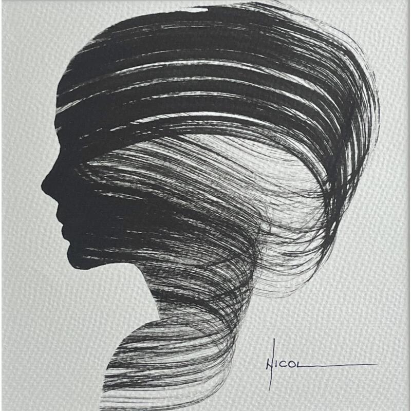 Peinture Time XXVI par Nicol | Tableau Figuratif Portraits Encre