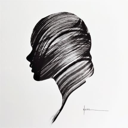 Pintura Time XLIV por Nicol | Pintura Figurativo Ink Retrato