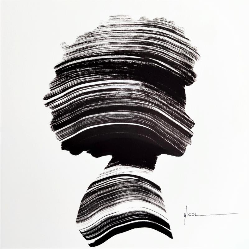 Gemälde Time XLII von Nicol | Gemälde Figurativ Porträt Tinte