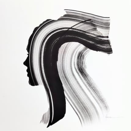 Peinture Time LXIX par Nicol | Tableau Figuratif Encre Portraits