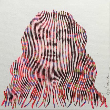 Gemälde Découvre moi von Schroeder Virginie | Gemälde Pop-Art Acryl Pop-Ikonen