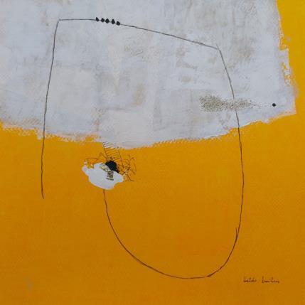 Peinture abstract yellow C 55 par Wilms Hilde | Tableau Abstrait Acrylique, Carton, Collage