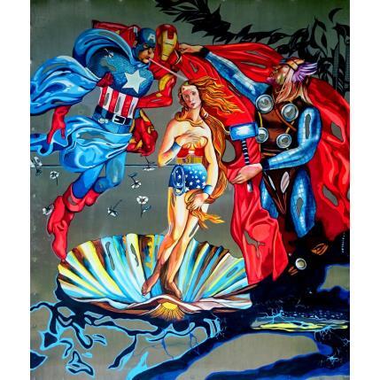 Peinture La naissance de Super Vénus par Medeya Lemdiya | Tableau Pop-art Acrylique, Métal Icones Pop