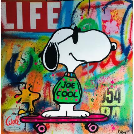 Peinture Snoopy et woodstock skate par Kikayou | Tableau Pop-art Acrylique, Collage, Graffiti Icones Pop