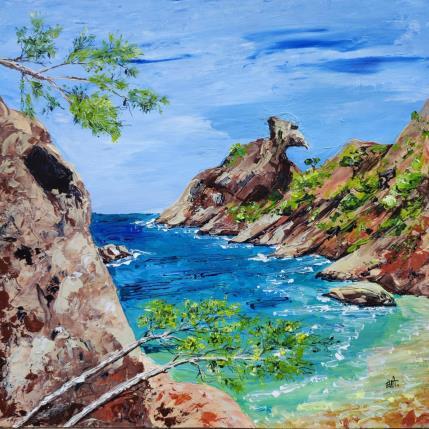 Painting Le bec de l'aigle. La Ciotat. by Rey Ewa | Painting Figurative Acrylic Landscapes