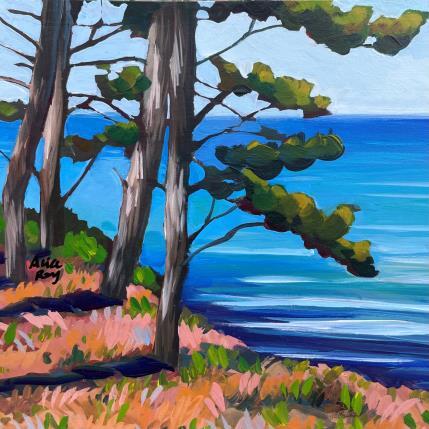 Peinture Le chemin roux par Alice Roy | Tableau Figuratif Acrylique Marine