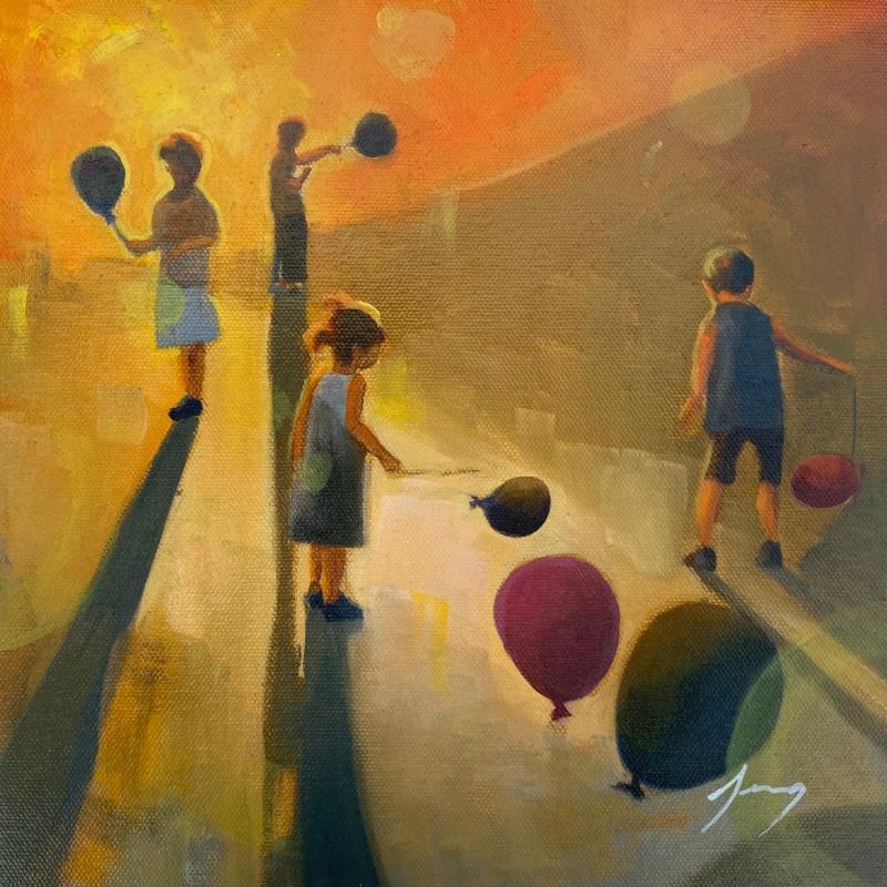 Peinture Come Out And Play par Jung François | Tableau Figuratif Huile