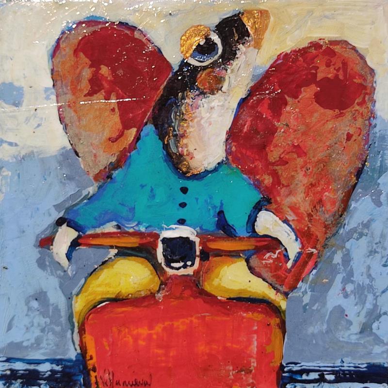 Painting Amor de verano by Villanueva Puigdelliura Natalia | Painting Figurative Animals Acrylic Resin