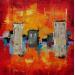 Peinture Le nouveau monde par Bastide d´Izard Armelle | Tableau Abstrait Paysages Architecture Acrylique