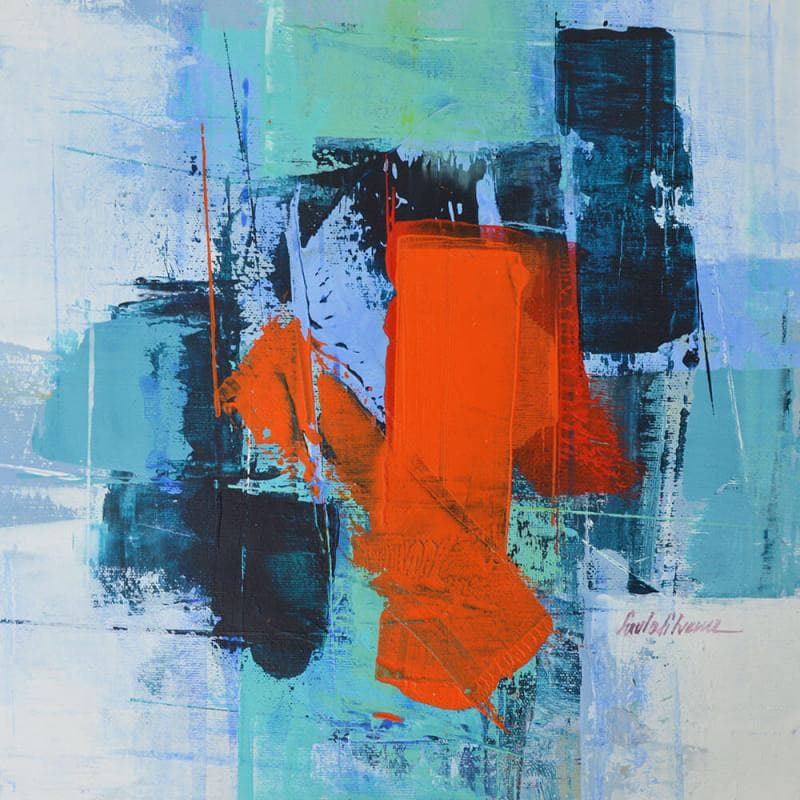 Gemälde Cançao von Silveira Saulo | Gemälde Abstrakt Minimalistisch Acryl