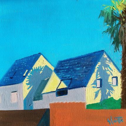 Gemälde Shaded palm von Coueffic Sébastien | Gemälde Realismus Öl