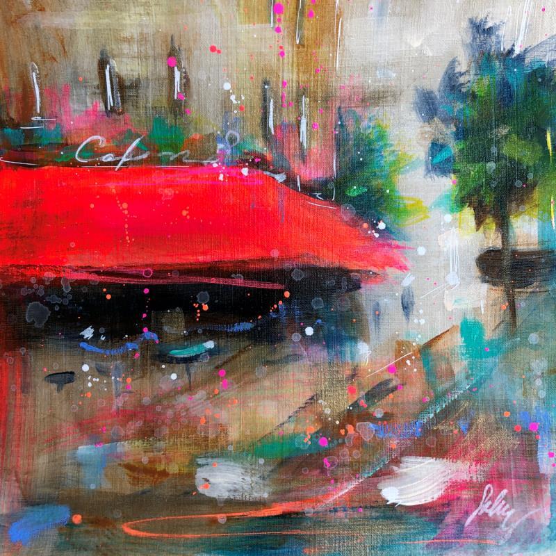 Painting Café Amour by Solveiga | Painting Impressionism Architecture Acrylic