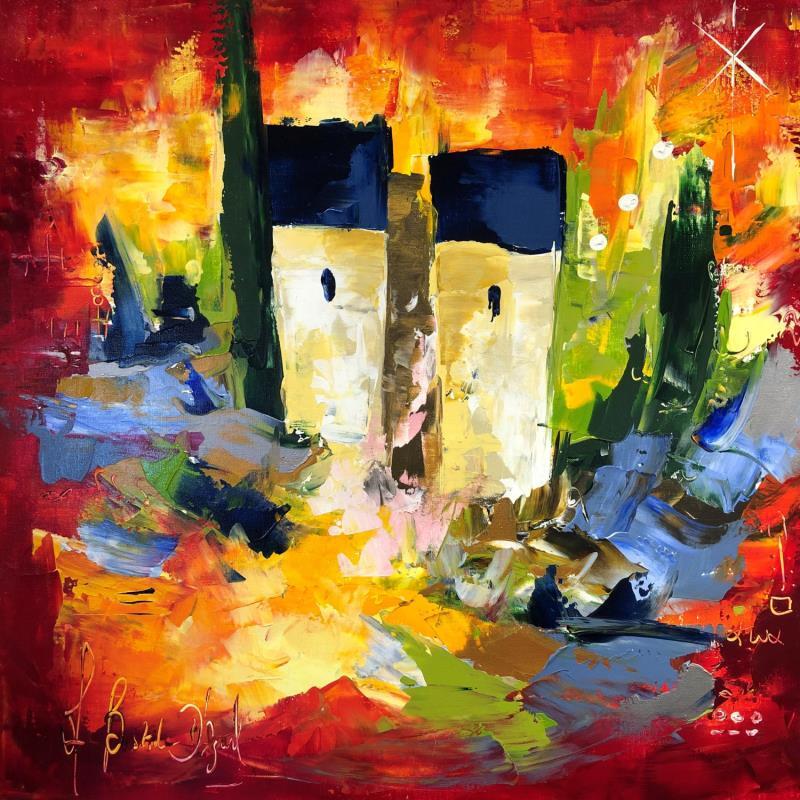 Painting Le bonheur by Bastide d´Izard Armelle | Painting Abstract Landscapes Acrylic