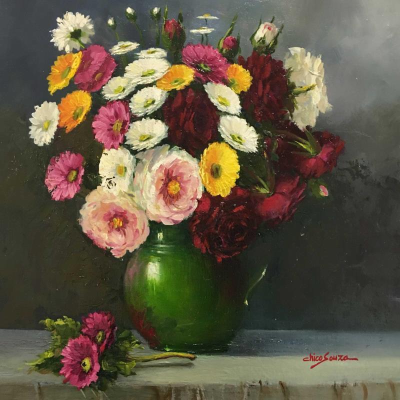 Peinture Porcelana verde par Chico Souza | Tableau Figuratif Natures mortes Huile