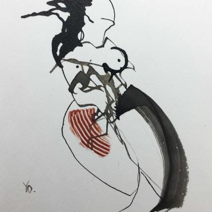 Painting L'échappée by YO | Painting Raw art Acrylic, Ink Nude