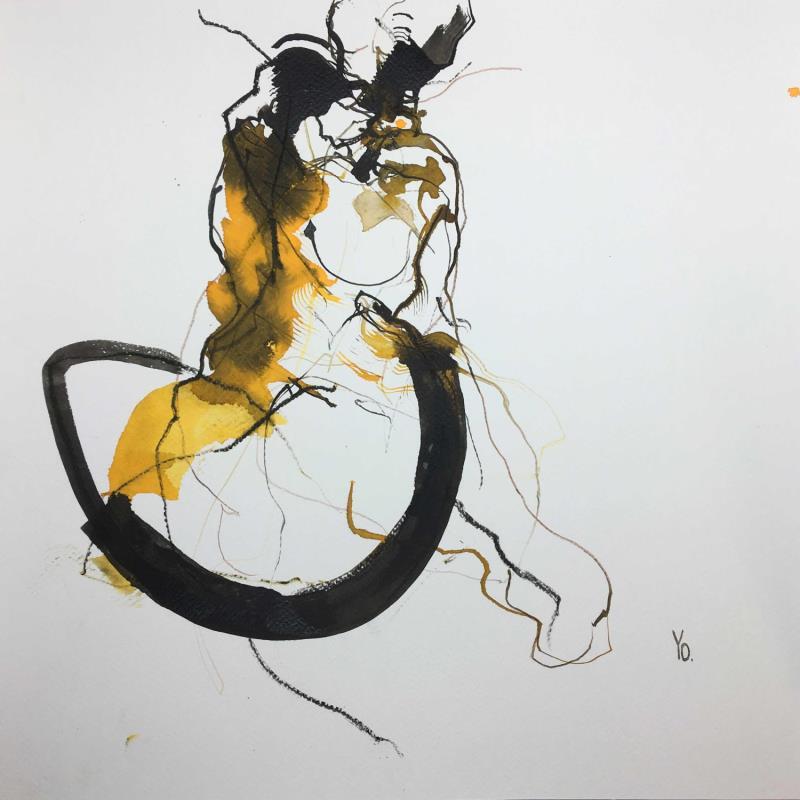 Gemälde Dis moi que tu m'aimes von YO | Gemälde Art brut Akt Acryl Tinte