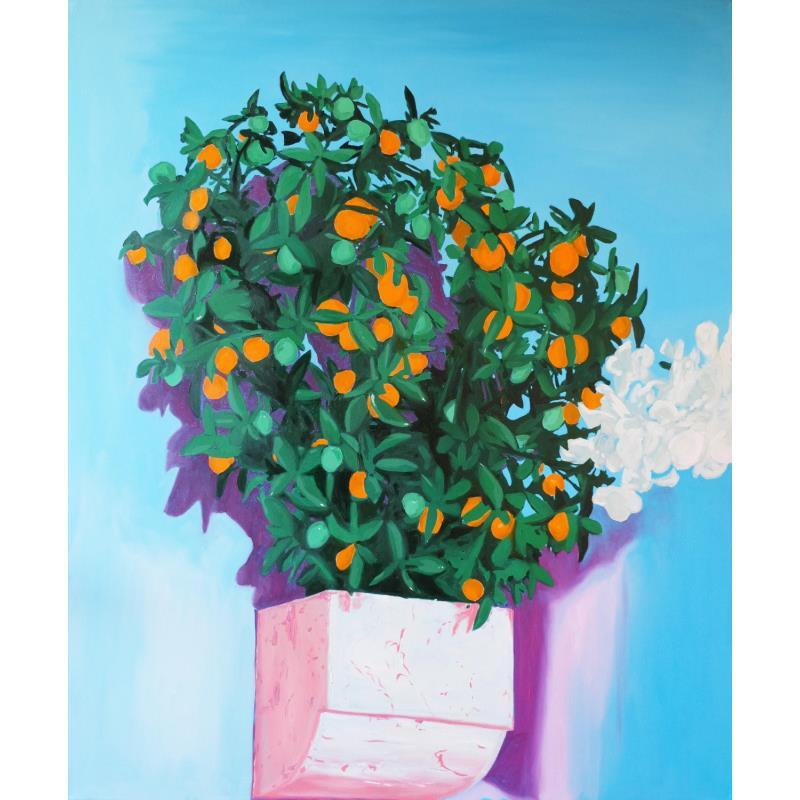 Gemälde L'oranger von Coueffic Sébastien | Gemälde Figurativ Öl Architektur