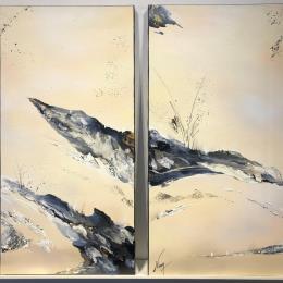 Peinture 800A - 800B par Naen | Tableau Abstrait Acrylique, Encre