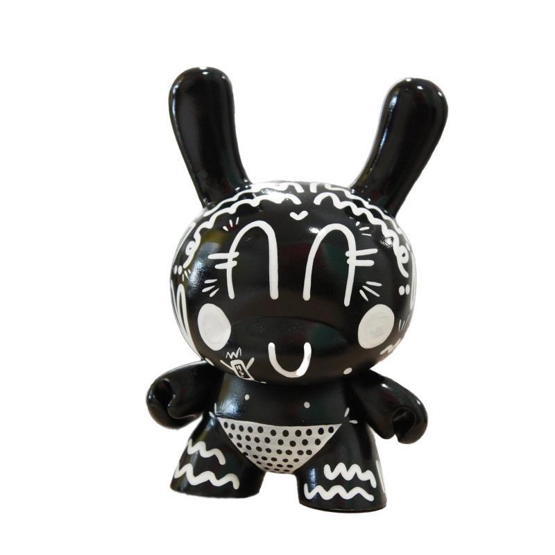 Sculpture Mr Black par Ralau | Sculpture Street Art Animaux Acrylique Posca