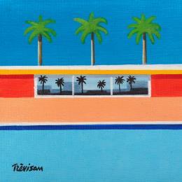 Painting Blue sky by Trevisan Carlo | Painting Surrealism Oil Architecture, Marine, Minimalist