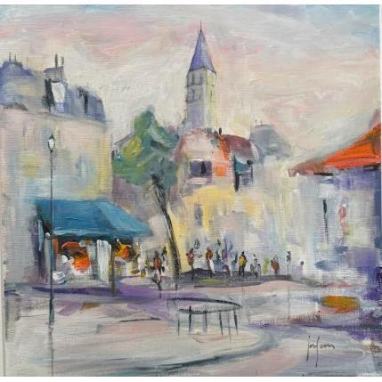 Painting L'église de Saint Germain by Yavru Irfan | Painting Figurative Oil