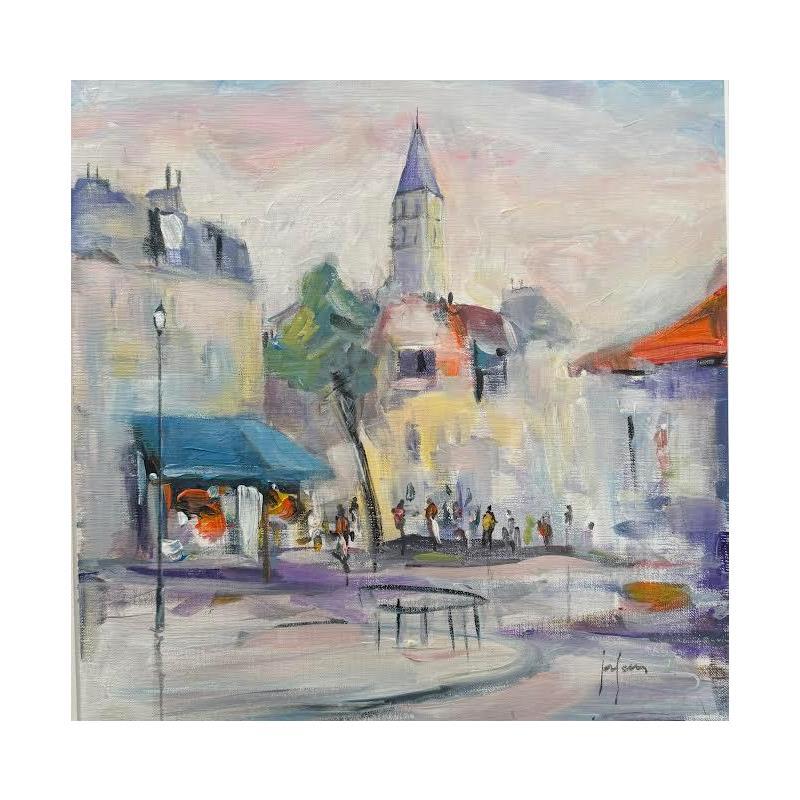 Painting L'église de Saint Germain by Yavru Irfan | Painting Figurative Oil