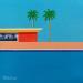 Peinture The pool par Trevisan Carlo | Tableau Surréalisme Marine Architecture Minimaliste Huile