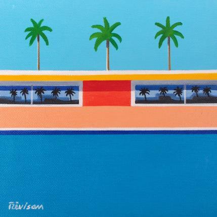 Peinture California house par Trevisan Carlo | Tableau Surréalisme Huile Architecture, Marine, Minimaliste