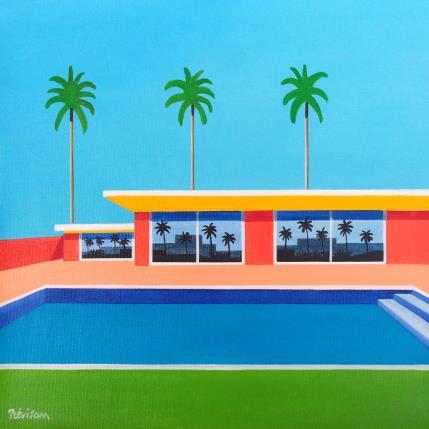 Peinture Big pool par Trevisan Carlo | Tableau Surréalisme Huile Architecture, Nature, Sport