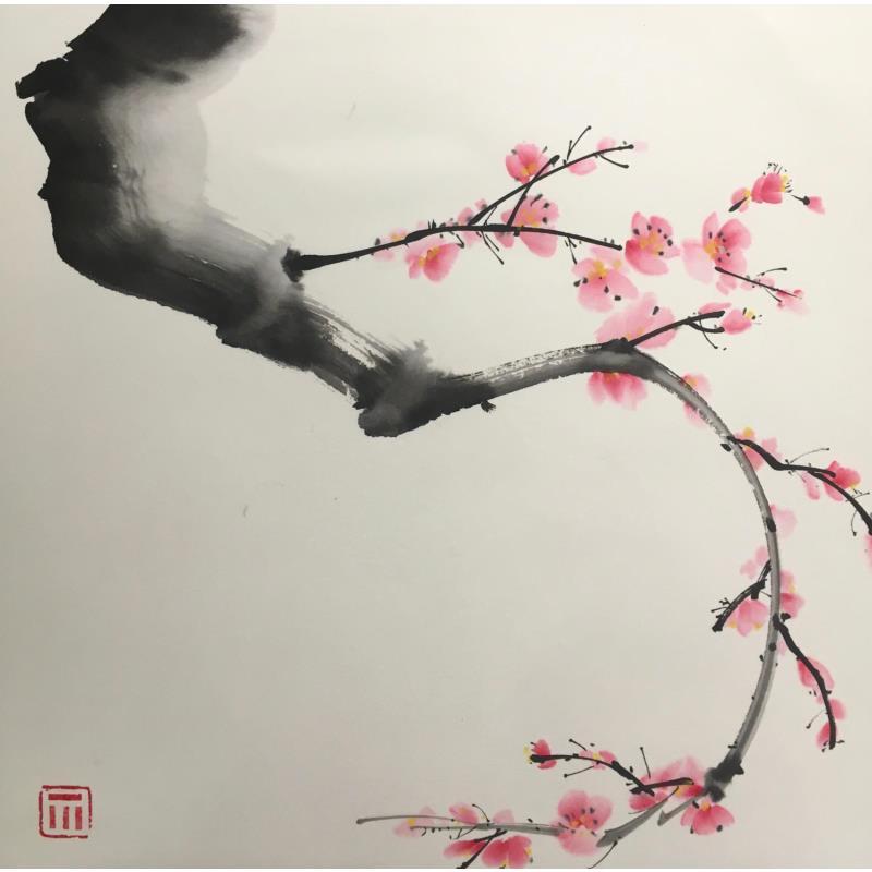 Gemälde La branche von De Giorgi Mauro | Gemälde Figurativ Natur Tinte