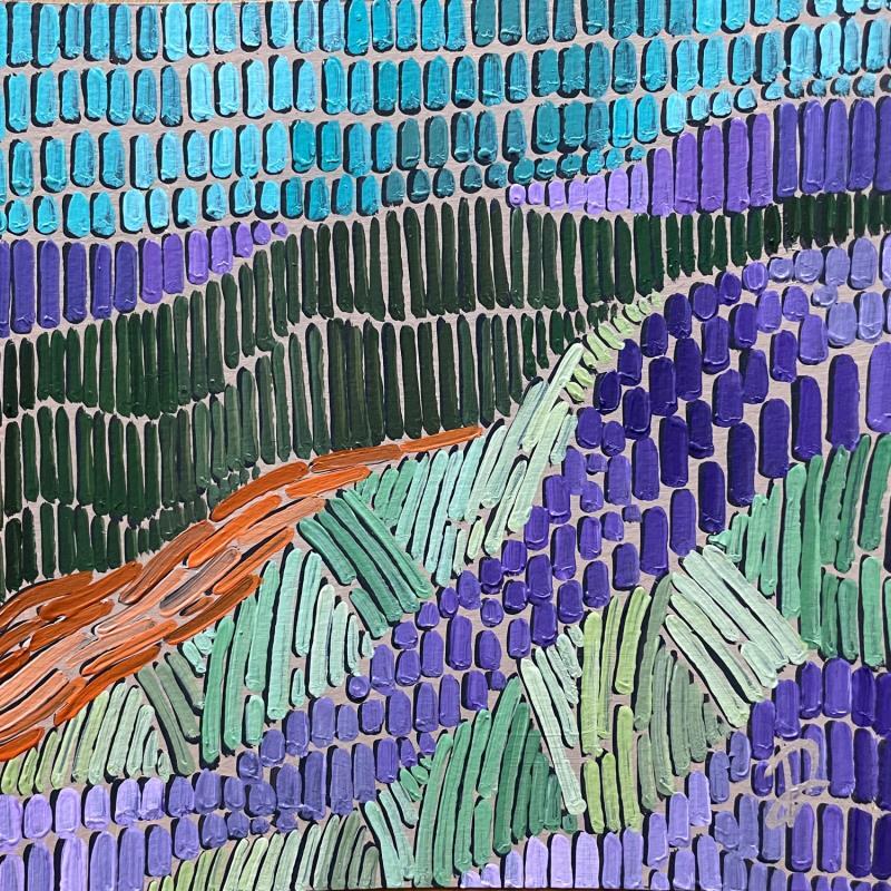 Gemälde orange trails 2 von Dmitrieva Daria | Gemälde Abstrakt Natur Acryl