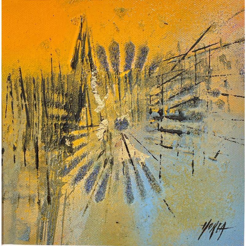 Gemälde Shiny Blue - Cathédrale de Strasbourg von Horea | Gemälde Figurativ Urban Öl