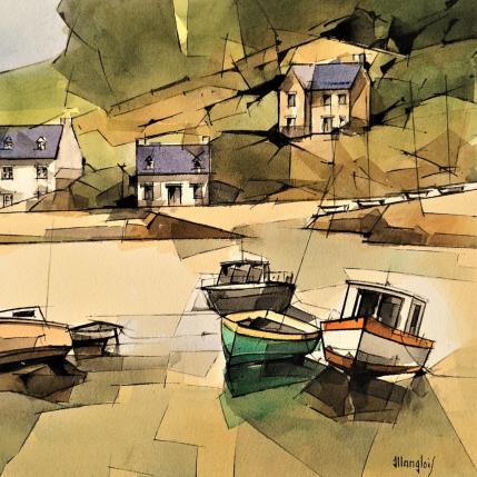 Painting En BRETAGNE by Langlois Jean-Luc | Painting Figurative Watercolor Marine