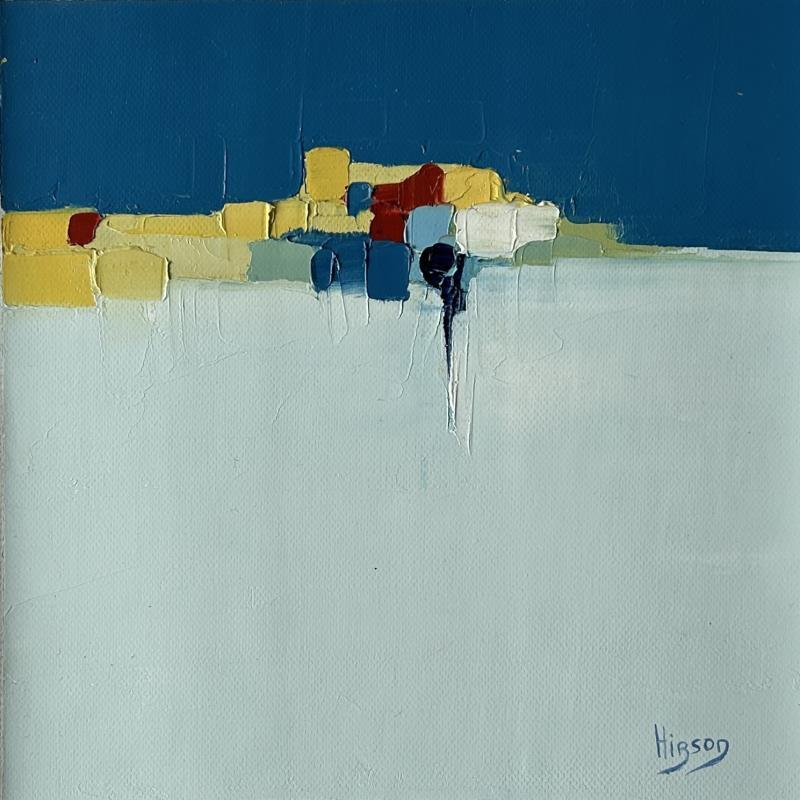 Pintura Azur 6 por Hirson Sandrine  | Pintura Abstracto Paisajes Naturaleza Minimalista Aceite