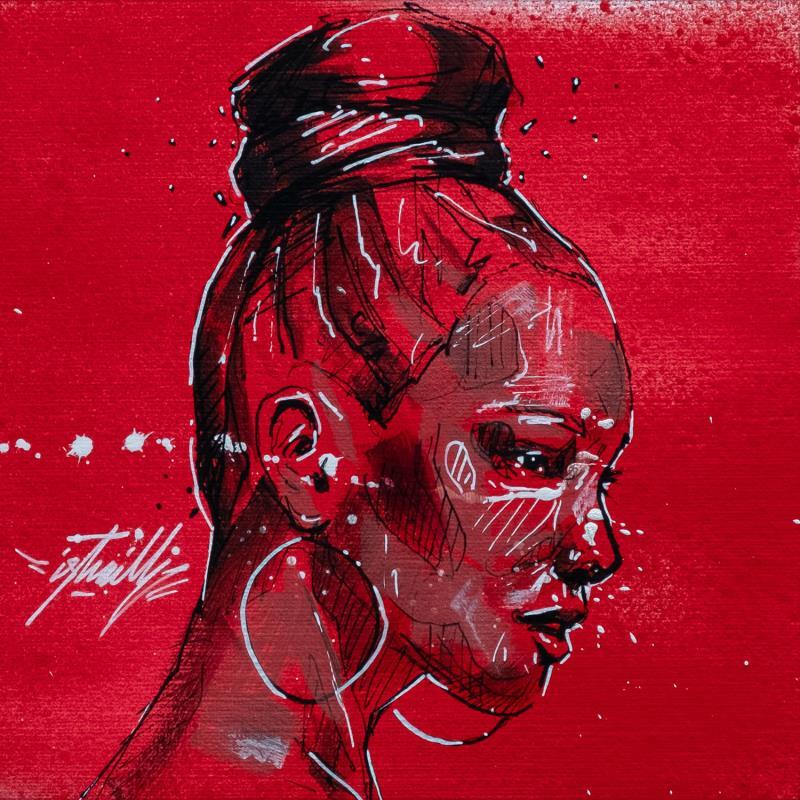 Pintura Amina por Istraille | Pintura Figurativo Retrato Acrílico